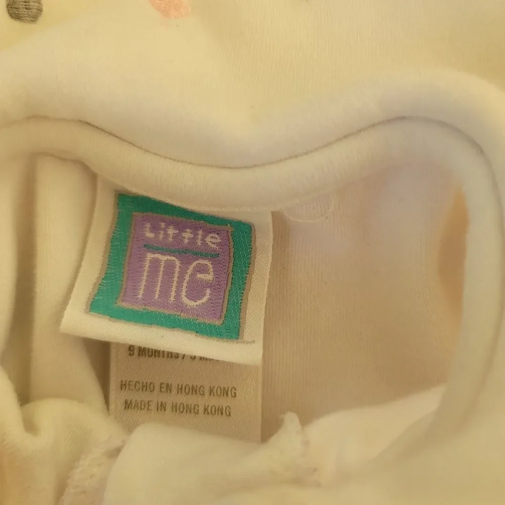 Baby girl Little Me 9 month rabbit button up coat 100% cotton